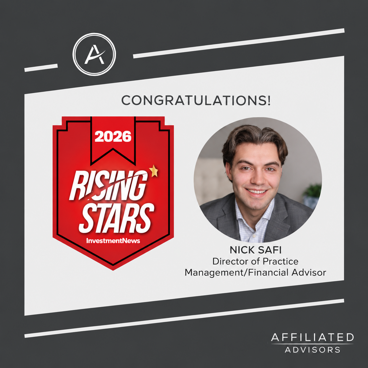 Nick Safi Named to InvestmentNews 2026 Rising Stars List