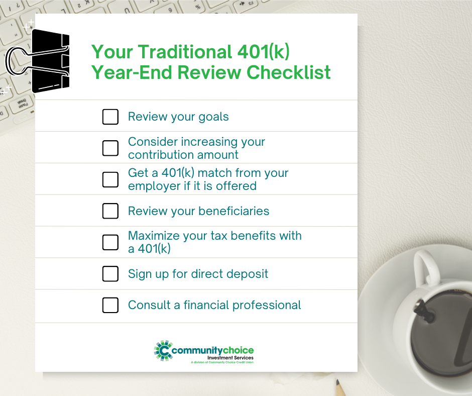 Your Traditional 401(k) Year-End Review Checklist