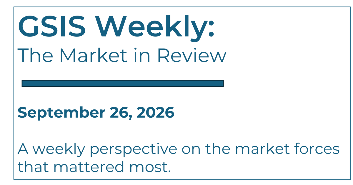 GSIS Weekly: The Market in Review - Week ended September 25, 2026