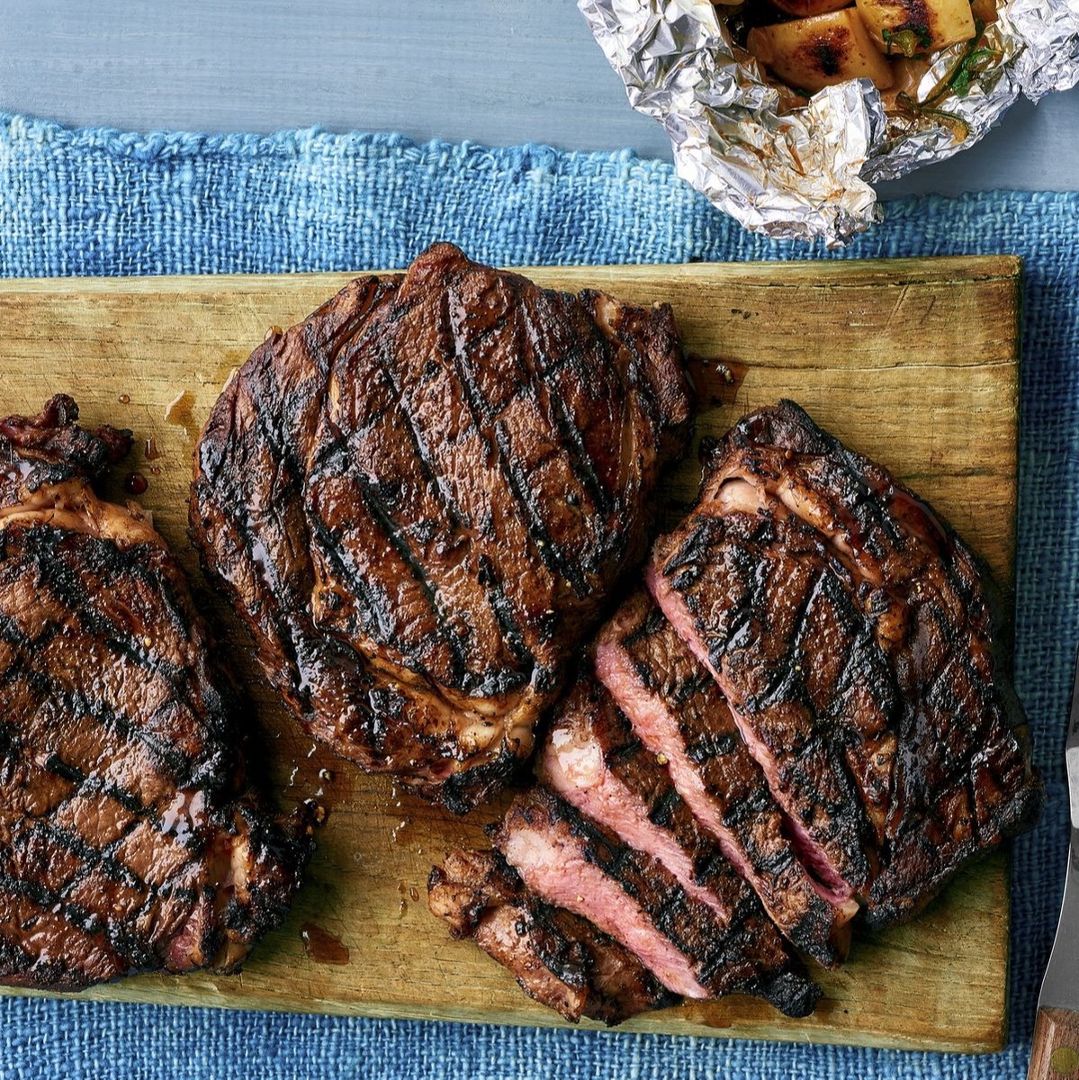 September Recipe - Lemon-Pepper Grilled Rib-Eyes