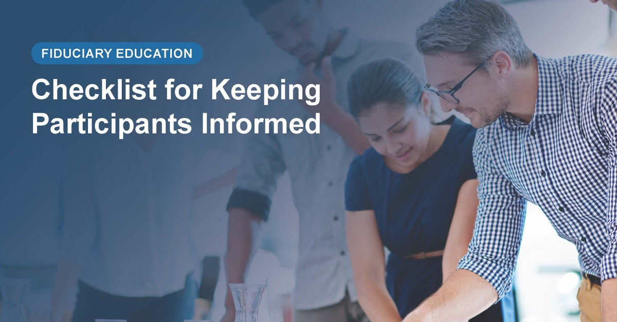 Plan Sponsor Guide: Checklist for Keeping Participants Informed