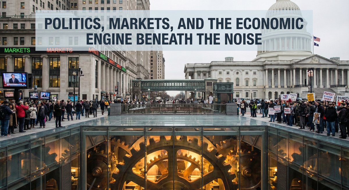 Politics, Markets, and the Economic Engine Beneath the Noise