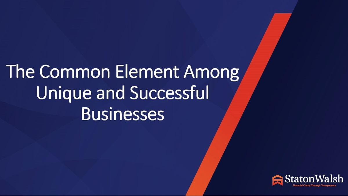 The Common Element Among Unique and Successful Businesses