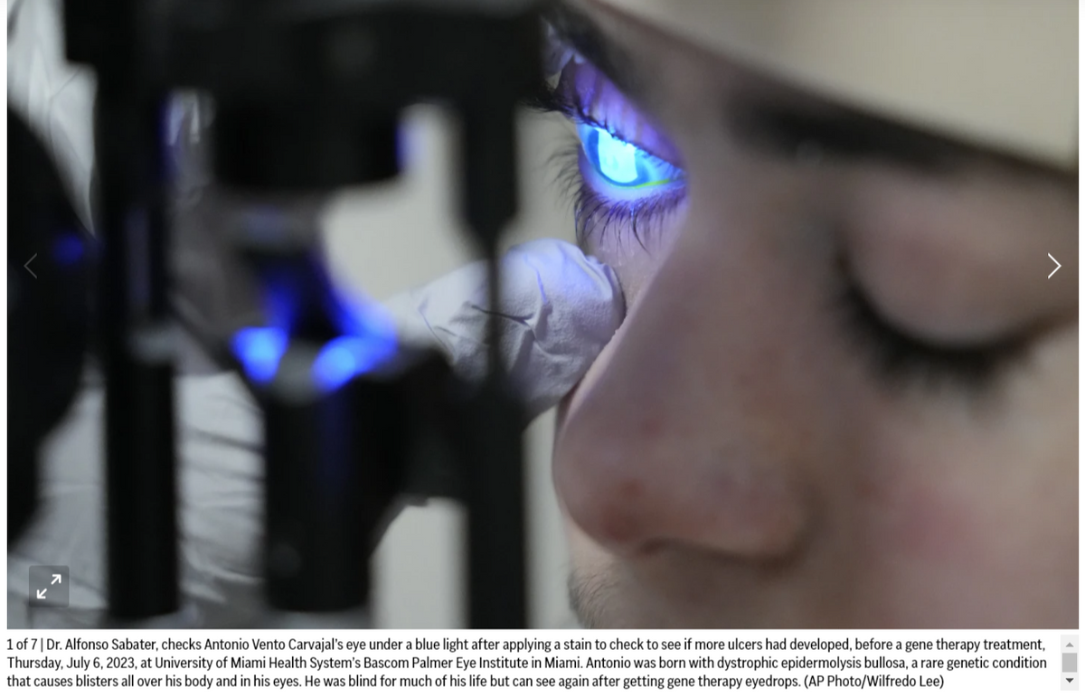 🌟 Exciting News! Gene therapy eyedrops have successfully restored a boy's sight!