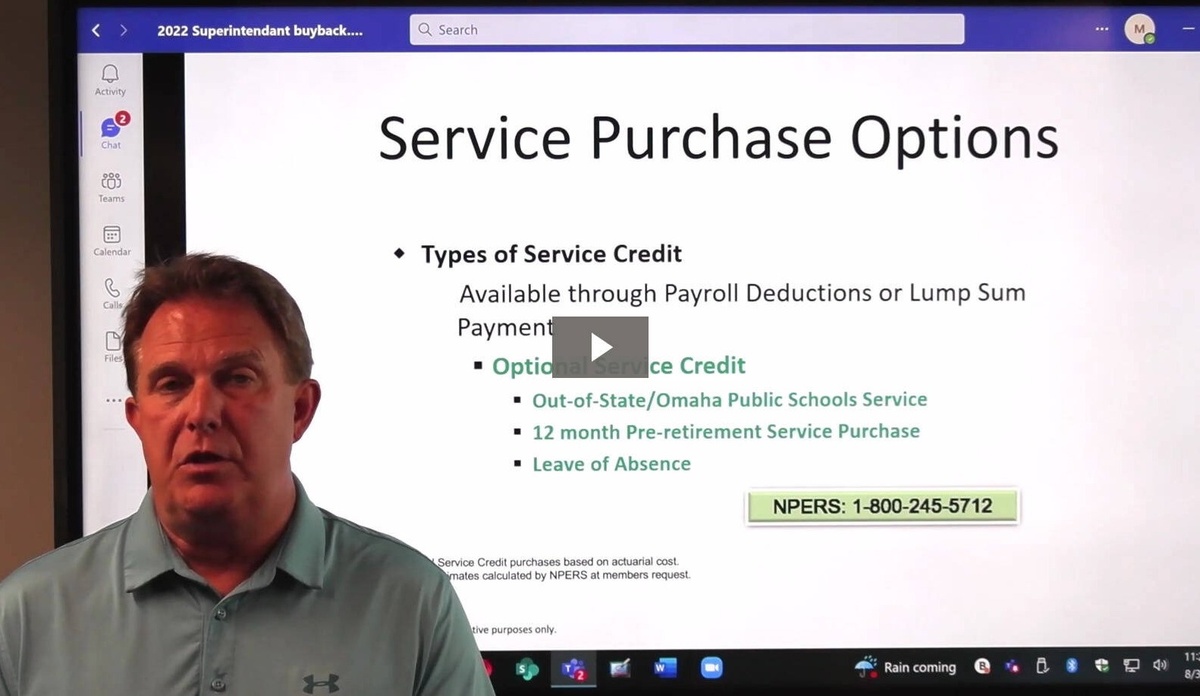 Service Purchase for Nebraska Superintendents