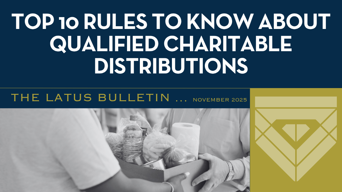 Top 10 Rules to Know About Qualified Charitable Distributions
