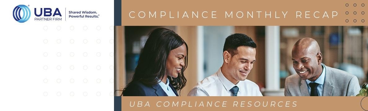 UBA Compliance Advisor - October 2023 - Compliance Recap