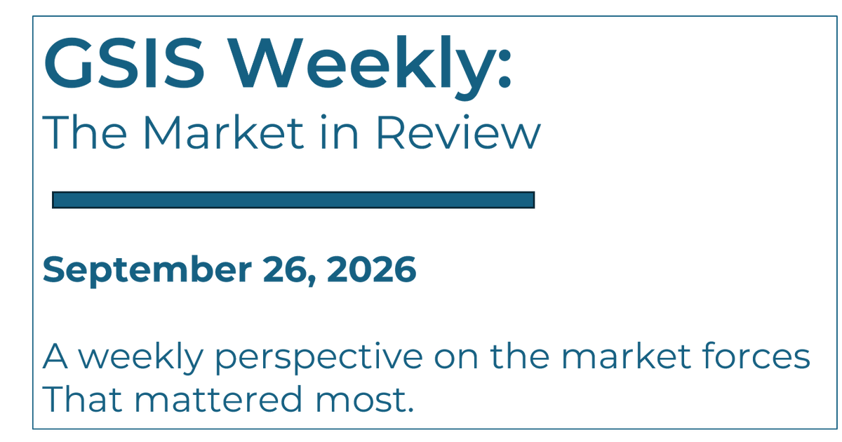 GSIS Weekly: The Market in Review - Week ended September 25, 2026