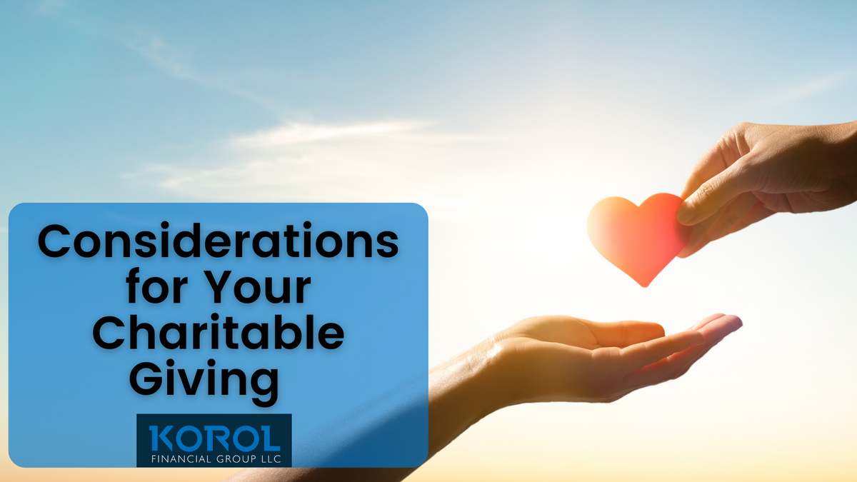 Considerations for Your Charitable Giving