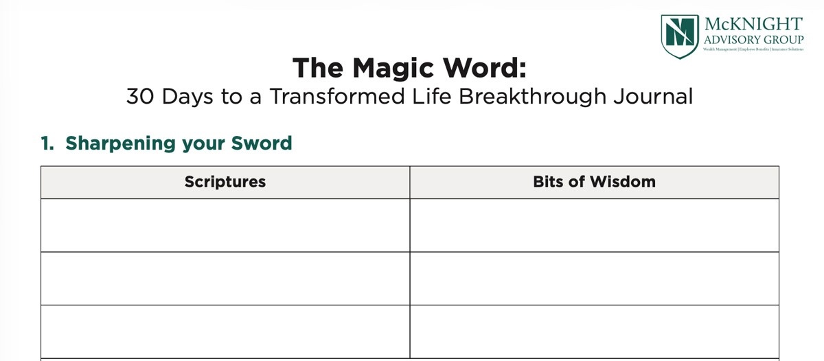 The Magic Word - Breakthrough Journal