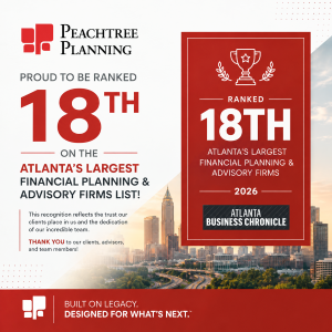 Peachtree Planning Ranked #18 Among Atlanta’s Largest Financial Planning & Advisory Firms