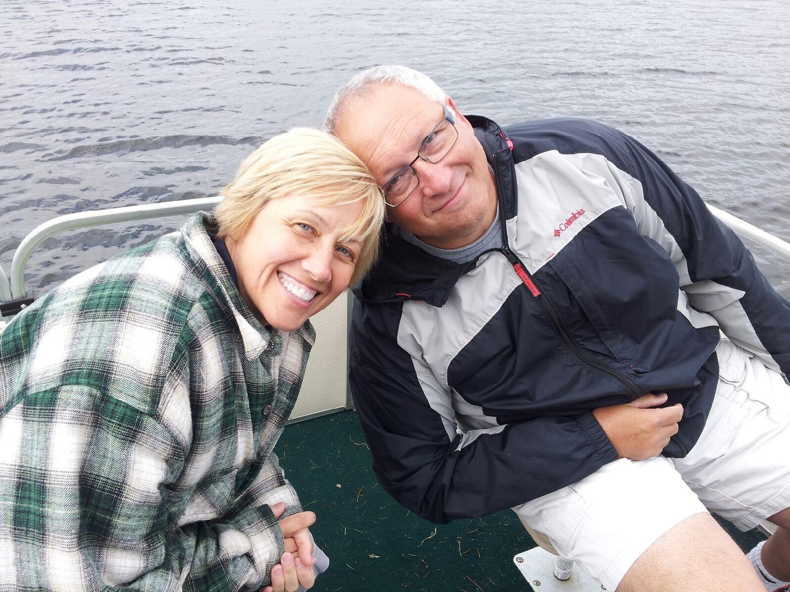 Tim and Mary Beth in boat