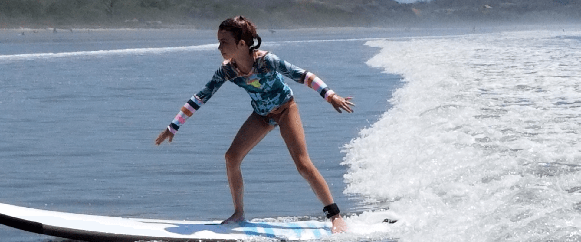 Girl on a surfboard
