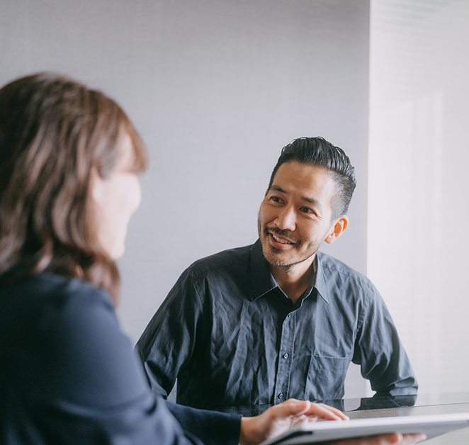 client meeting with advisor