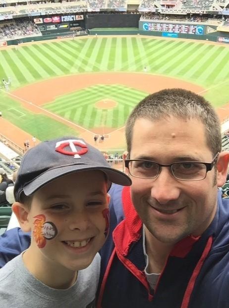 Michael and John enjoying a Twins game!