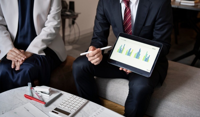 Showing investment growth