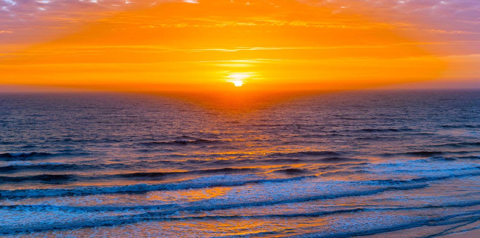 Beach at sunset