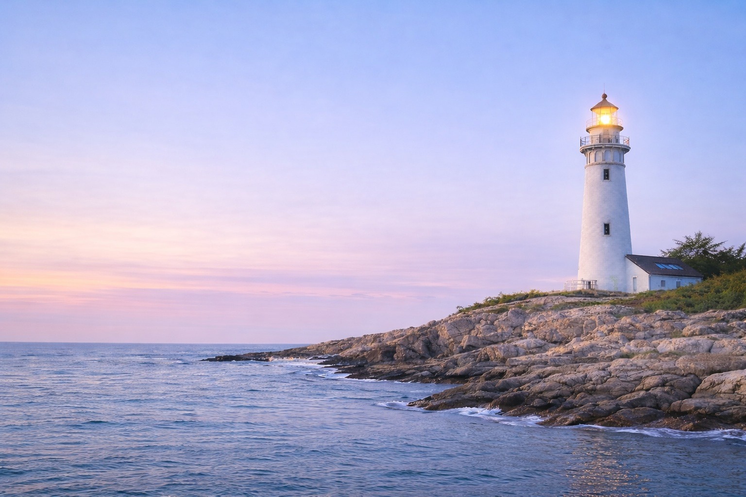 Lighthouse at dusk — Advance Financial Lighthouse, fiduciary financial advisor in Oklahoma City
