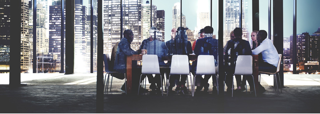 Business people working in an office