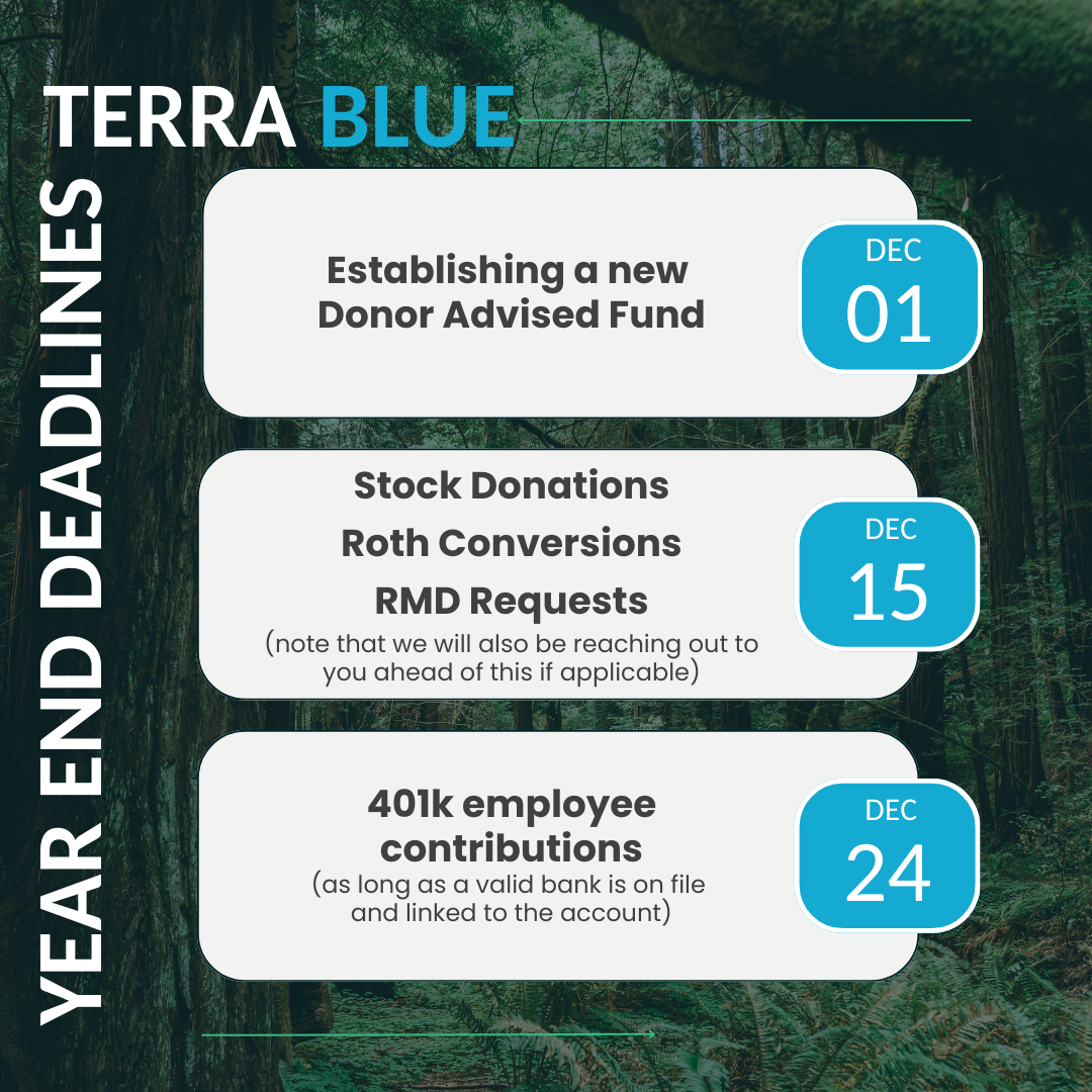 Terra Blue Wealth Management Deadlines Infographic