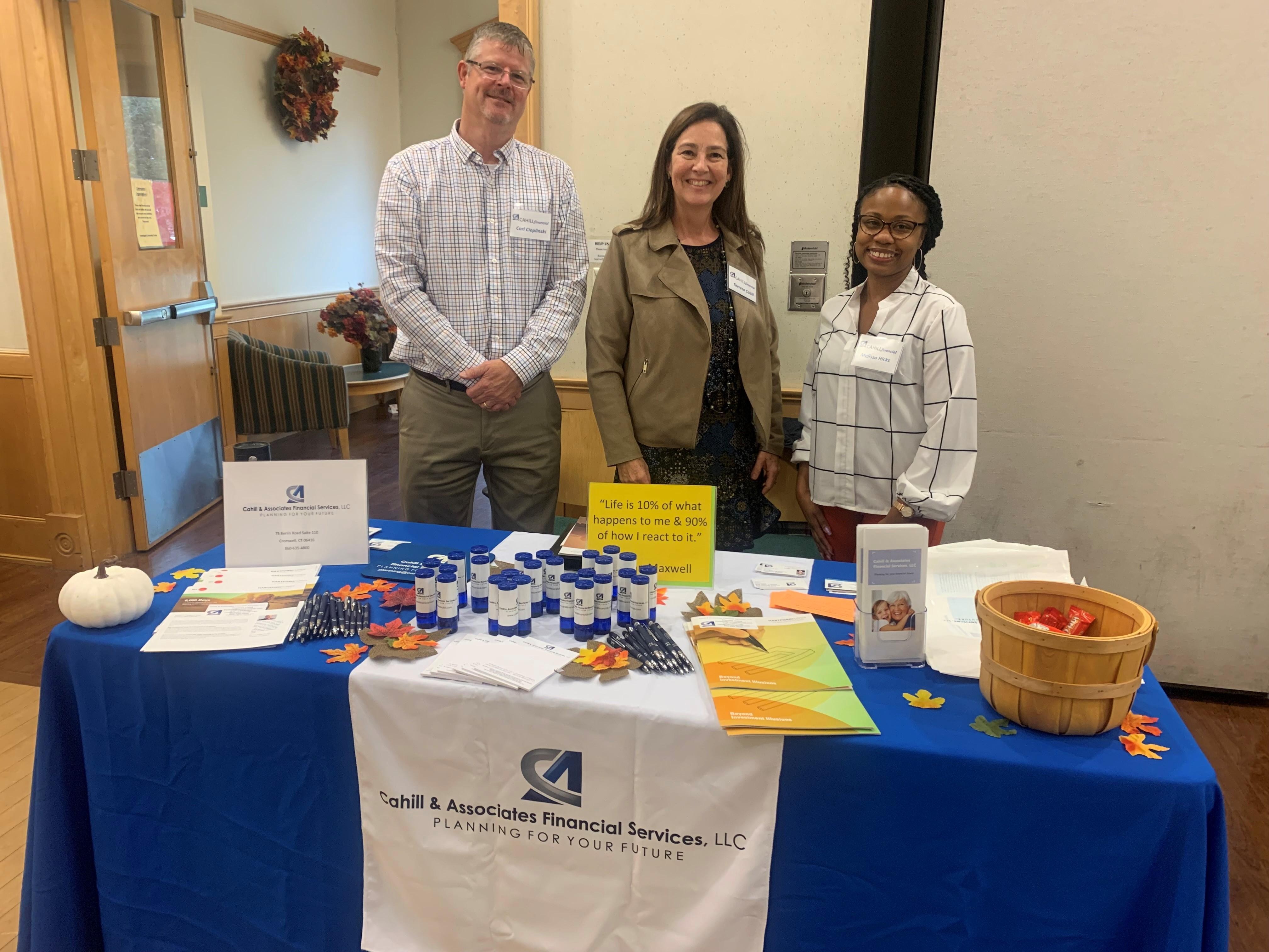 Melissa, Theresa, and Carl at Farmington Senior Expo