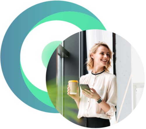 woman drinking a coffee