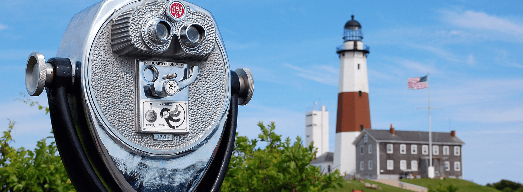 Parking Meter with lighthouse in the background
