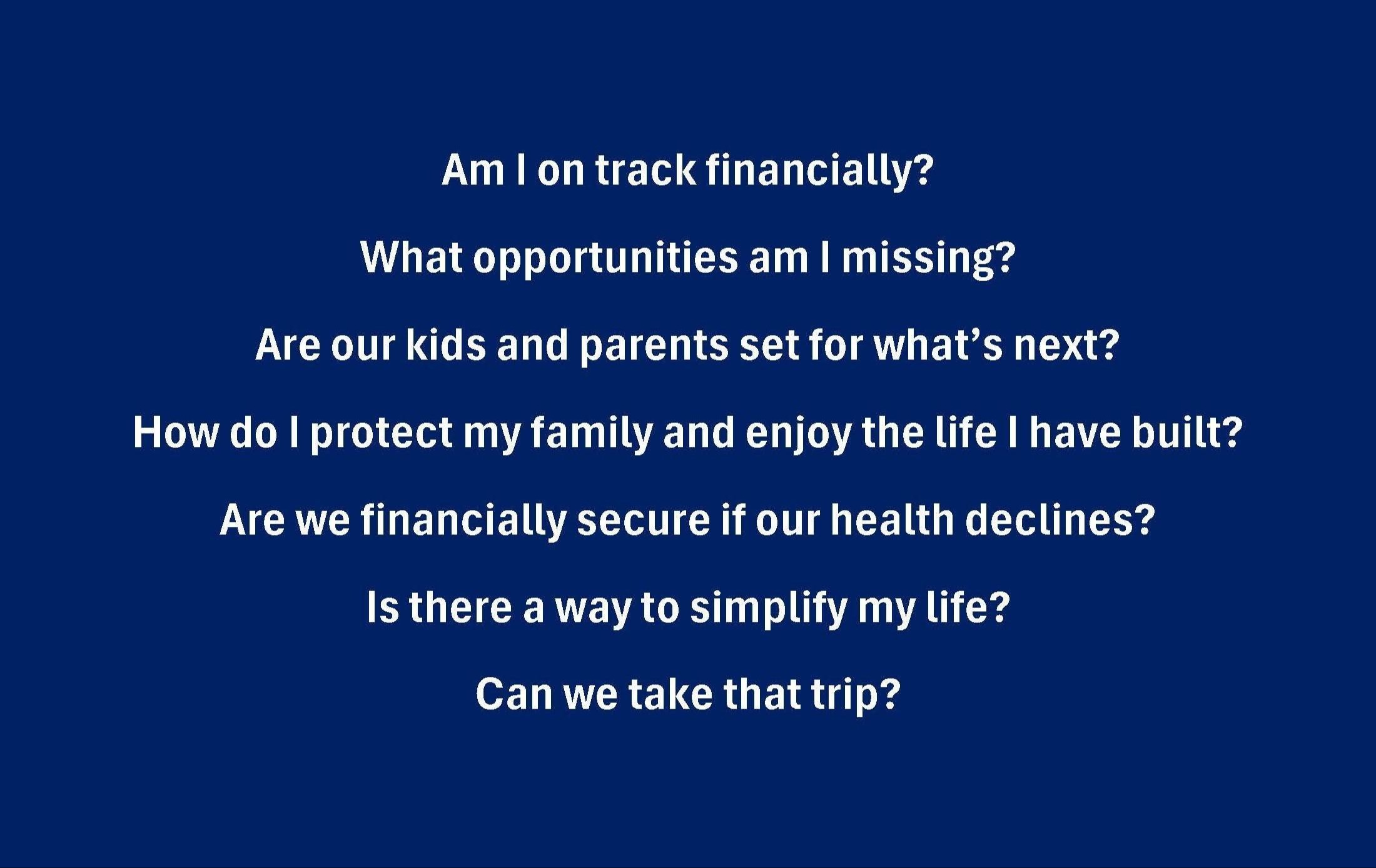 Financial questions