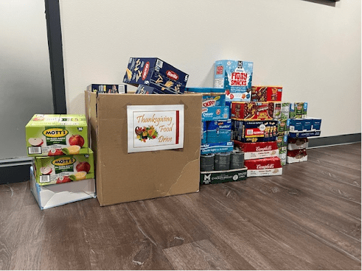 Food drive donations