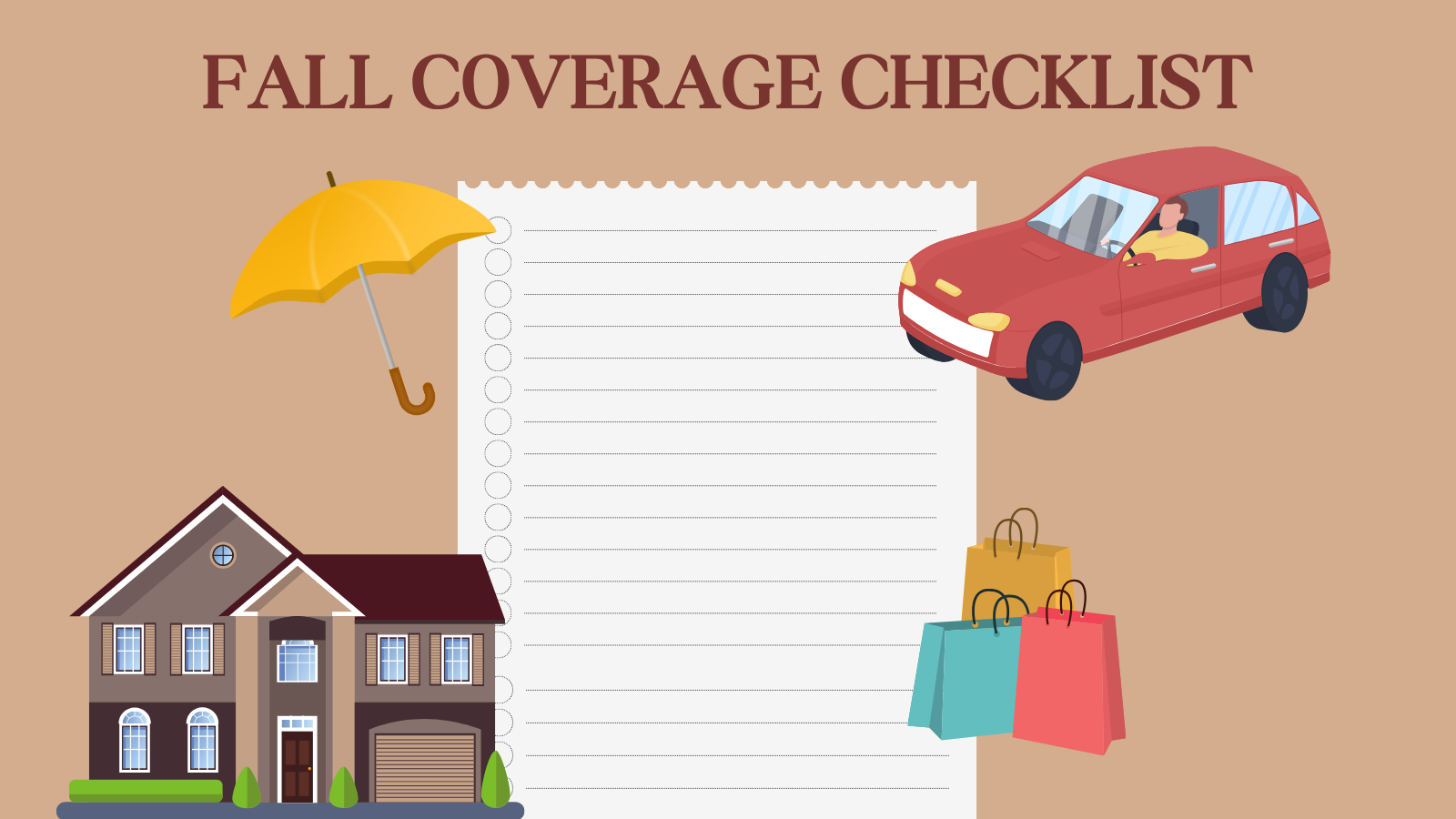 Illustration of lined paper for checklist 