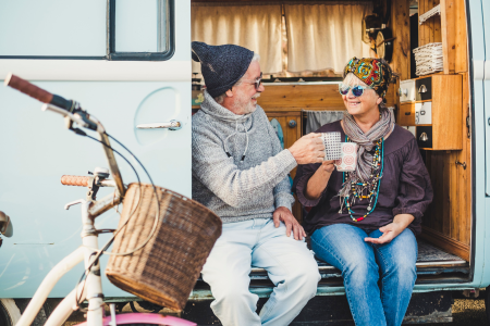 Camping couple 