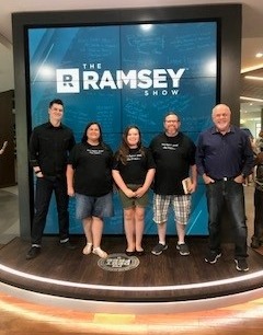 Josh and Family with Dave Ramsey and Dr. John Delony