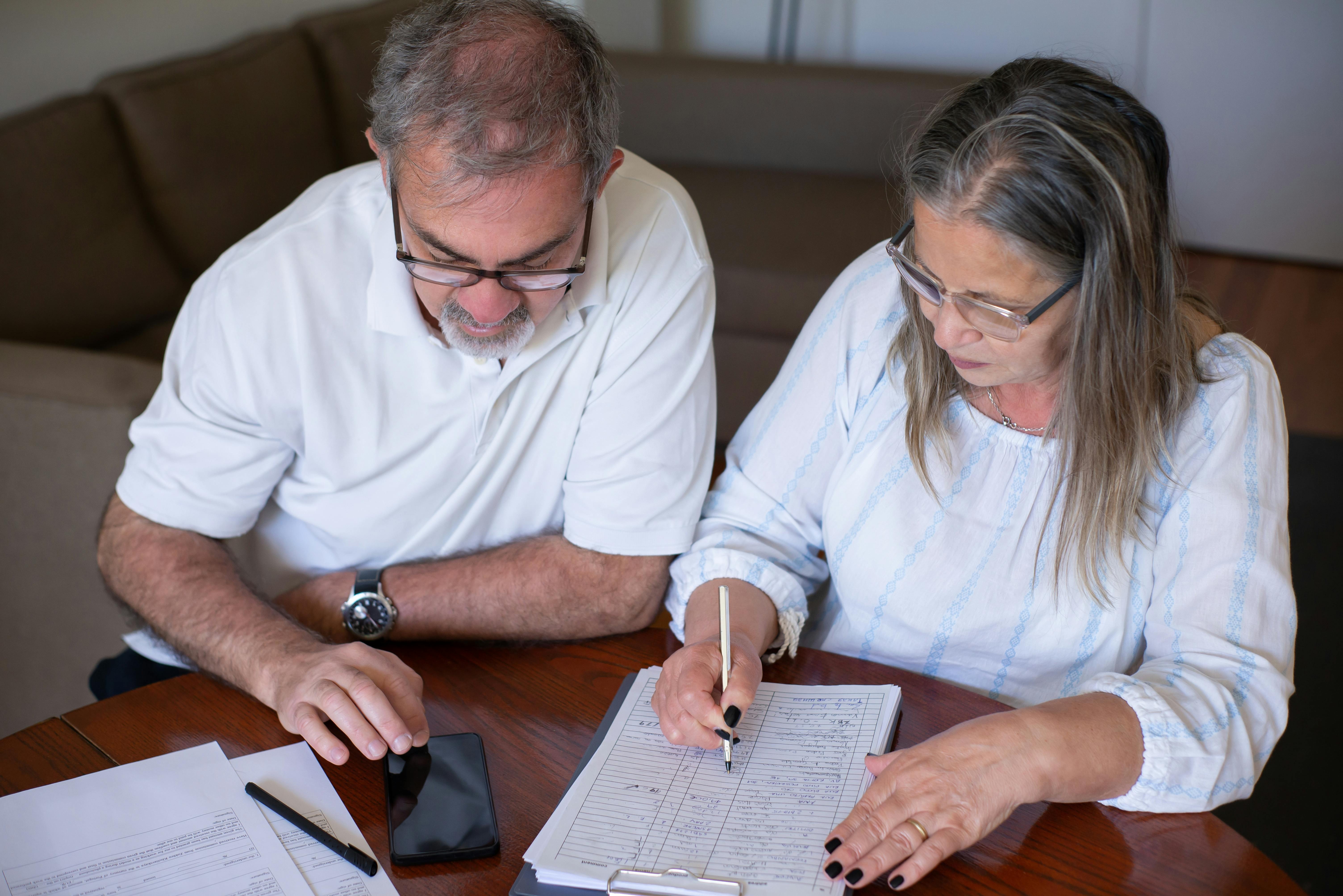 A couple in Oklahoma City sitting together, planning their financial future