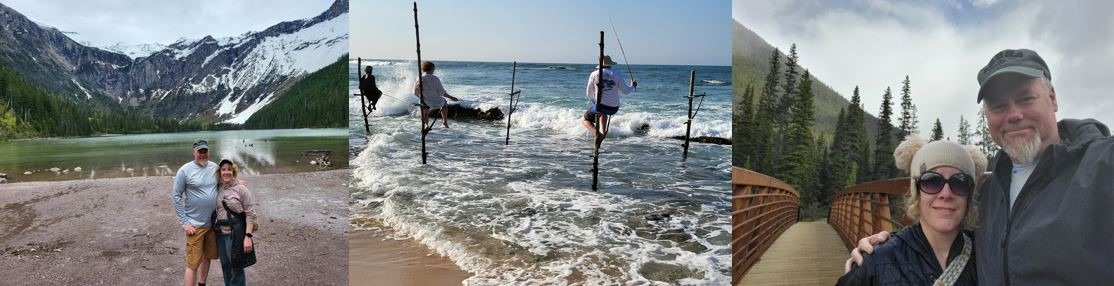 photos of Tari on some outdoor adventures with her husband