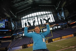 Laura at the Super Bowl