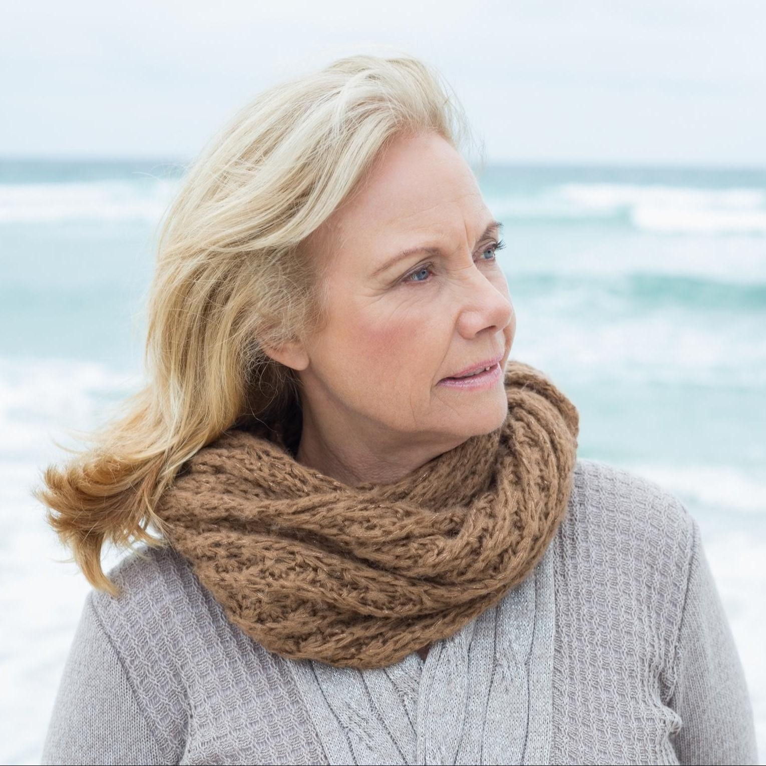 woman walking on the beach