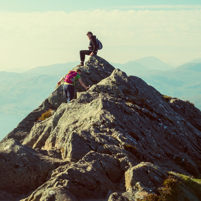 People on a mountain top
