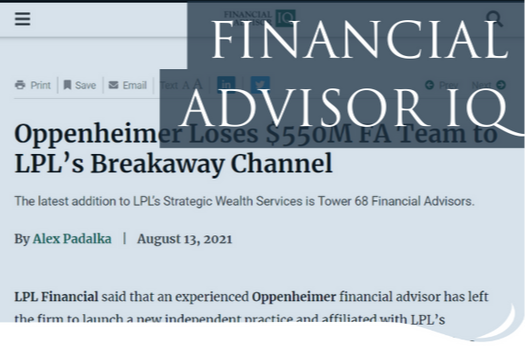 Oppenheimer Loses $550M FA Team to LPL’s Breakaway Channel