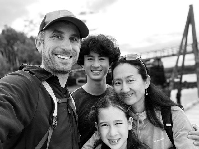 Jed Liebert kids on rocks