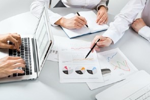 People working at an office