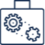 briefcase with cogs