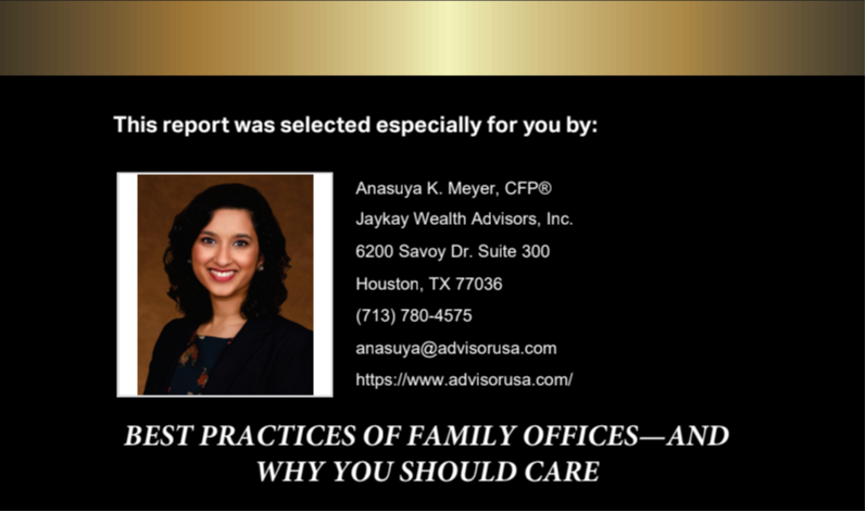 Best Practices of Family Offices - And Why You Should Care
