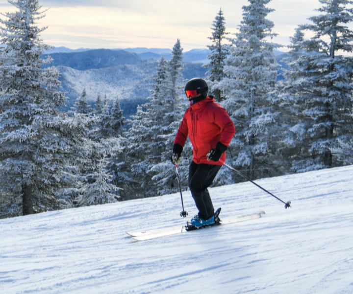 Person-skiing-on-mountain