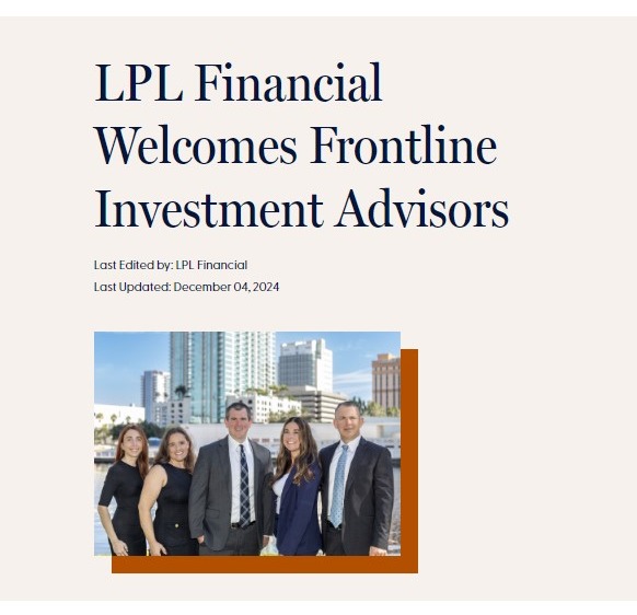 LPL Financial Welcomes Frontline Investment Advisors