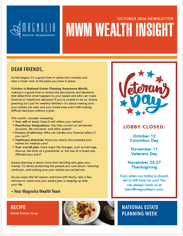 October 2026 Newsletter