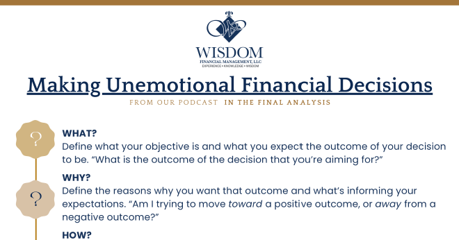Making Unemotional Financial Decisions