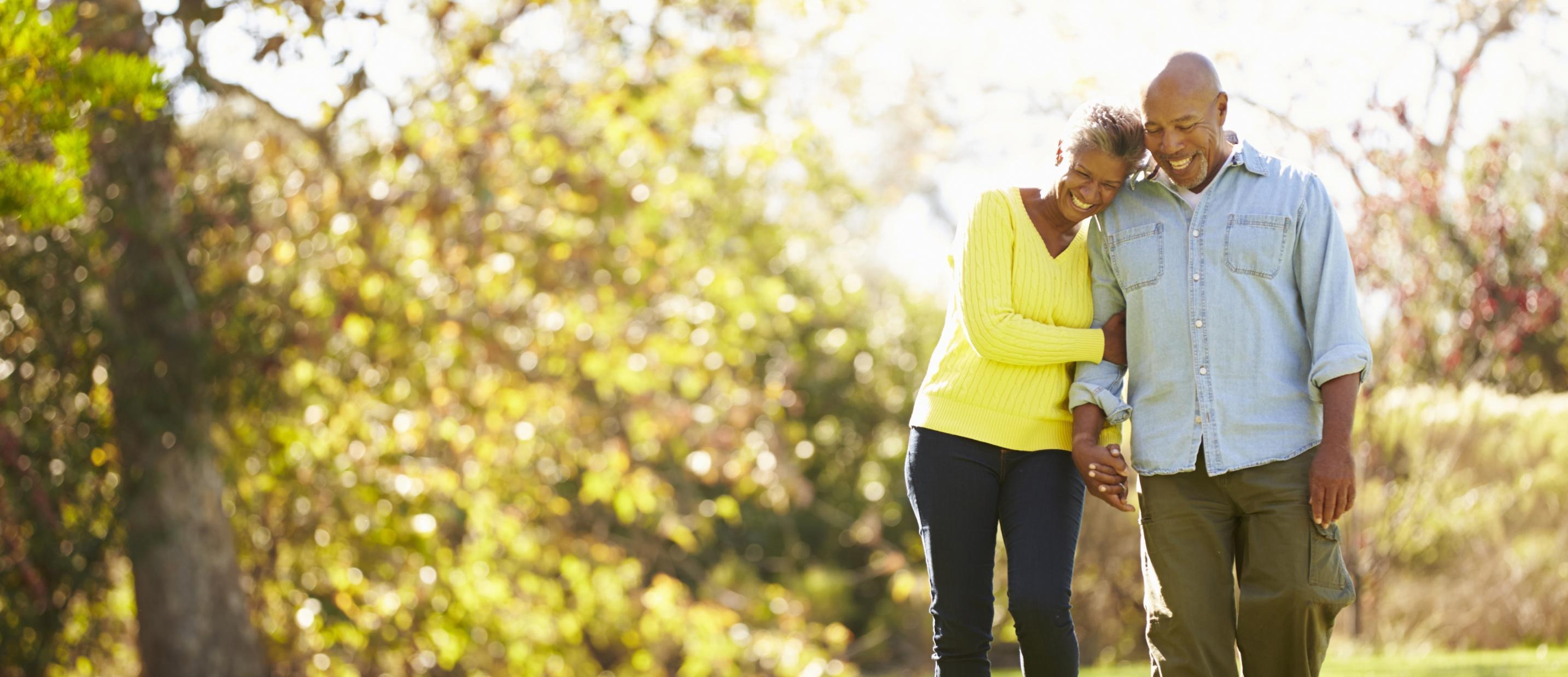 Photo of a couple enjoying a walk