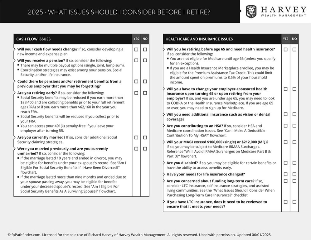 What Issues Should I Consider Before I Retire?