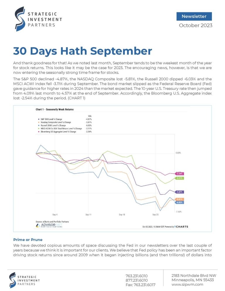 SIP Newsletter - OCTOBER 2023