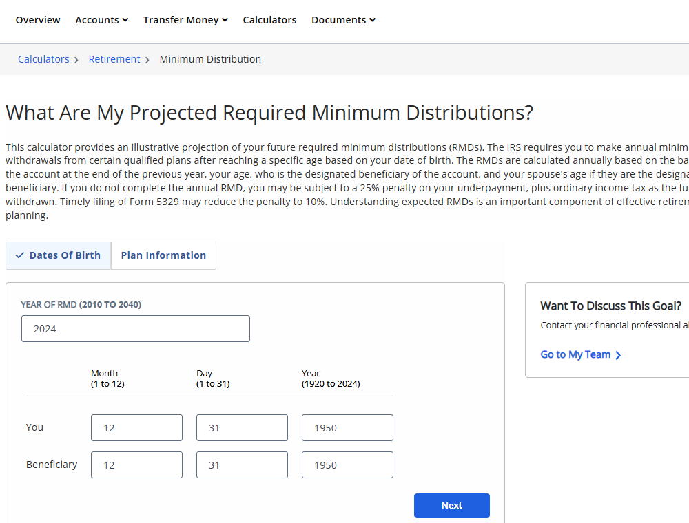 What Are My Projected Required Minimum Distributions?